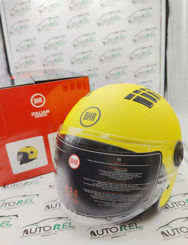 Casco giallo scooter moto - giallo, bhr
