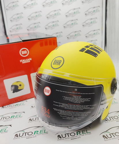 Casco giallo opaco scooter - casco,
