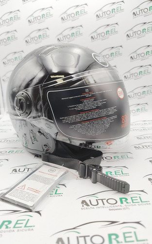 Casco nero metalizzato scooter - casco,