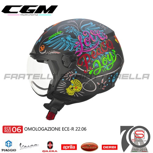 Casco demi jet moto cgm - demi,