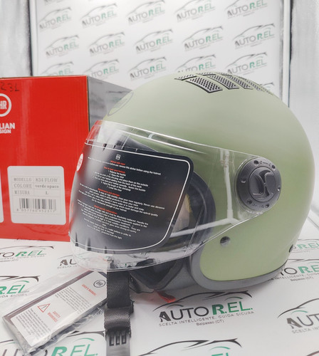 Casco verde opaco scooter moto - opaco,